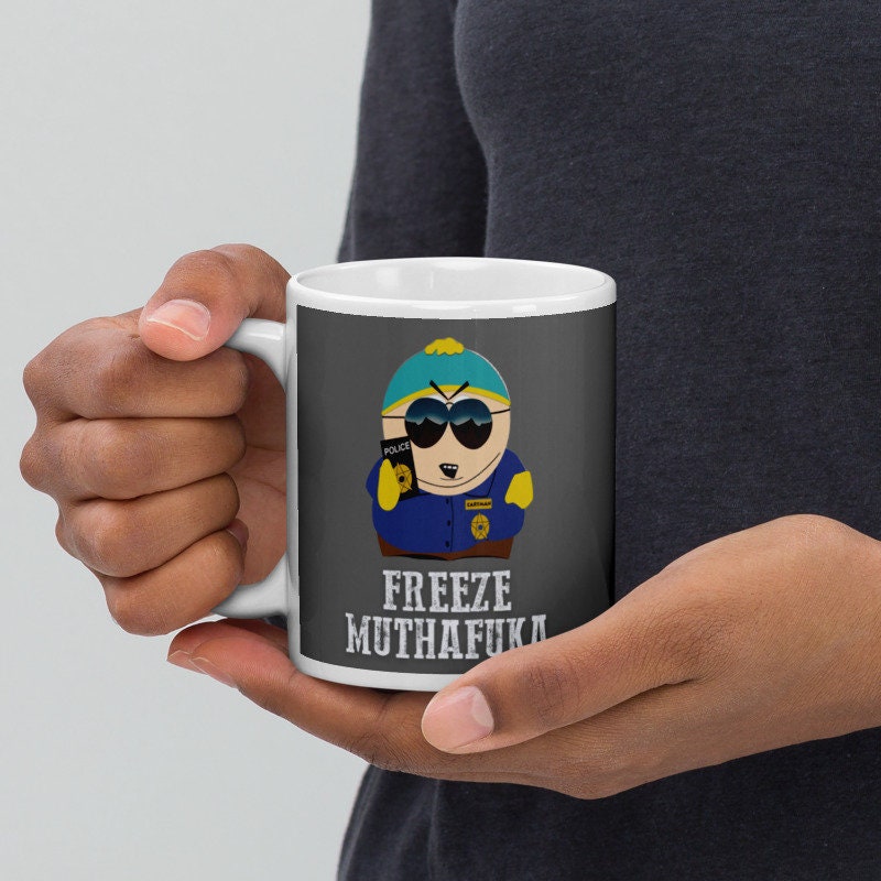 eric cartman south park  ,southpark police -southpark gifts,handmade southpark mug,, eric cop cartman mug,90s mug