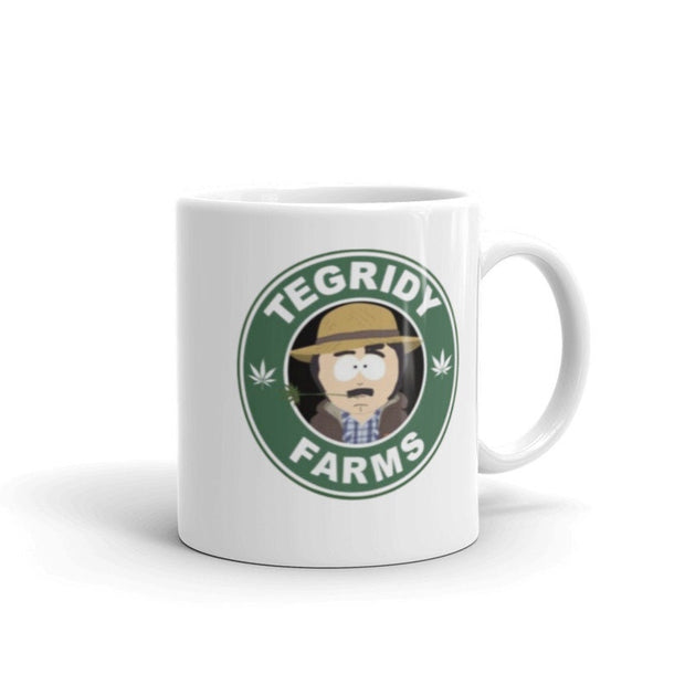 southpark mug ,tegridy farms , randy marsh .animated cartoon,southpark mug gift.coffee mug gifts