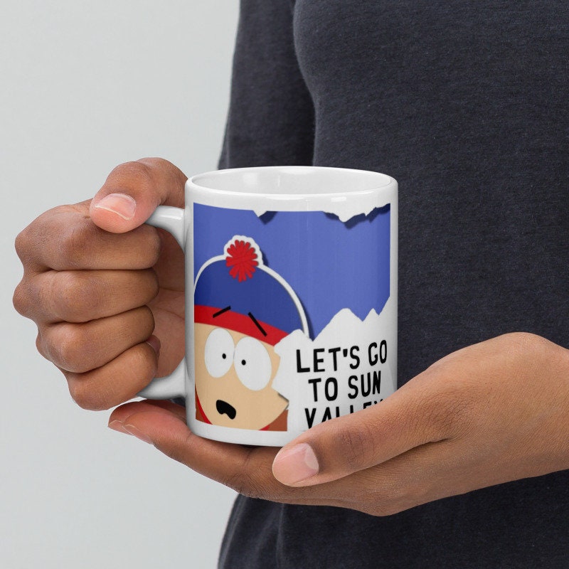 southpark   -lets go to sun valley ,handmade southpark mug,southpark gifts,cartman mug,90s cartoon mug,southpark cup gift
