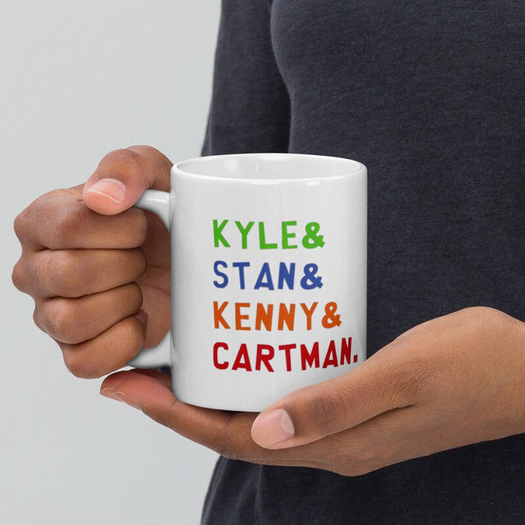 southpark  -name of characters handmade southpark mug,southpark gifts,southpark  mug,90s cartoon mug,southpark cup gift
