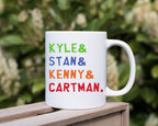 southpark  -name of characters handmade southpark mug,southpark gifts,southpark  mug,90s cartoon mug,southpark cup gift
