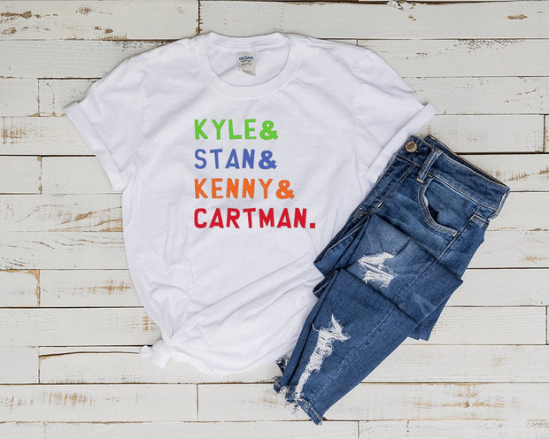 southpark  t shirt , animated cartoon,90s t shirt ,gift for fans of southpark