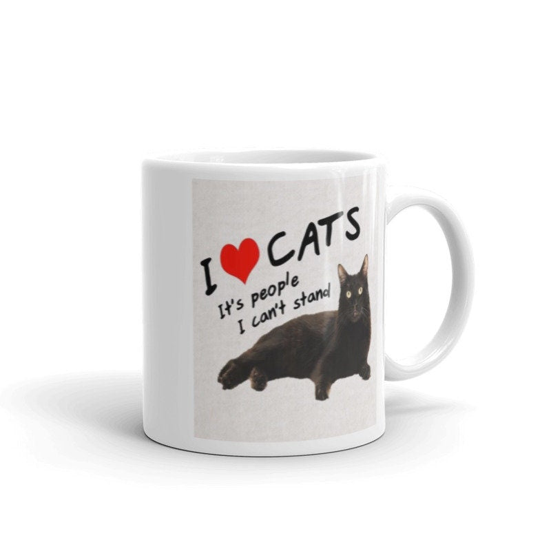 i love cats its people i cant stand  ,retro black cat ,Black Cat coffee, cat lover Gifts ,gift for cat owner