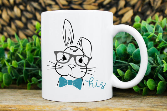 Personalised Easter Bunny Mug with Name, Custom Easter Hot Chocolate Mug, Kids Easter Cup, Easter Gift