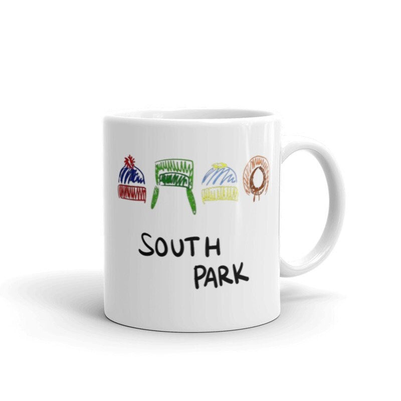 southpark hats  drawing  ,handmade southpark mug,southpark gifts,cartman mug,90s cartoon mug,coffee mug gifts