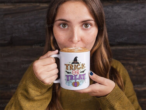 trick or read halloween mug gift  ,trick or treat  bag  ,halloween treat - halloween fall mug