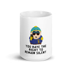 eric cartman you have the right to remain silent -southpark gifts,handmade southpark mug,southpark gifts, eric cop cartman mug,90s mug