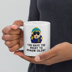 eric cartman you have the right to remain silent -southpark gifts,handmade southpark mug,southpark gifts, eric cop cartman mug,90s mug