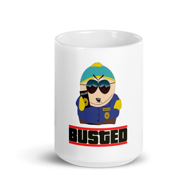 eric cartman busted  -southpark gifts,southpark mug