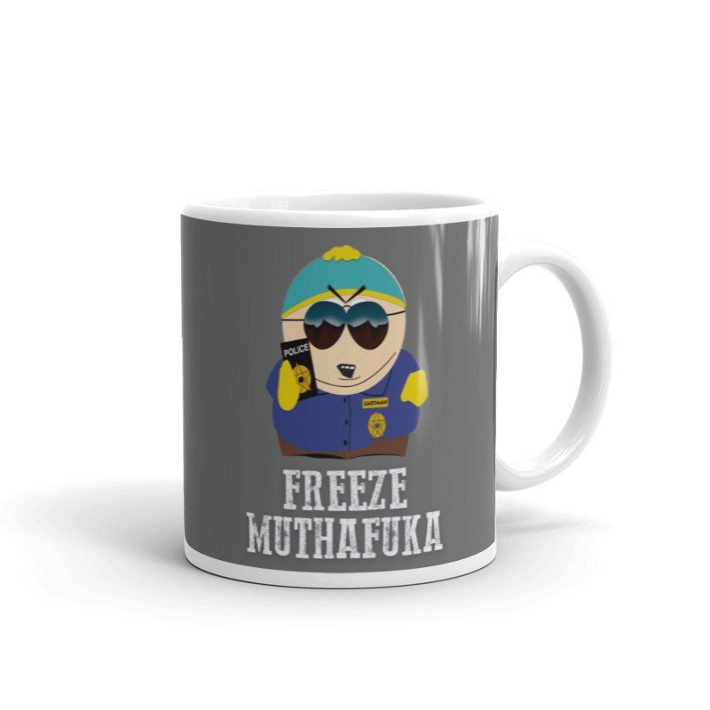 eric cartman south park  ,southpark police -southpark gifts,handmade southpark mug,, eric cop cartman mug,90s mug