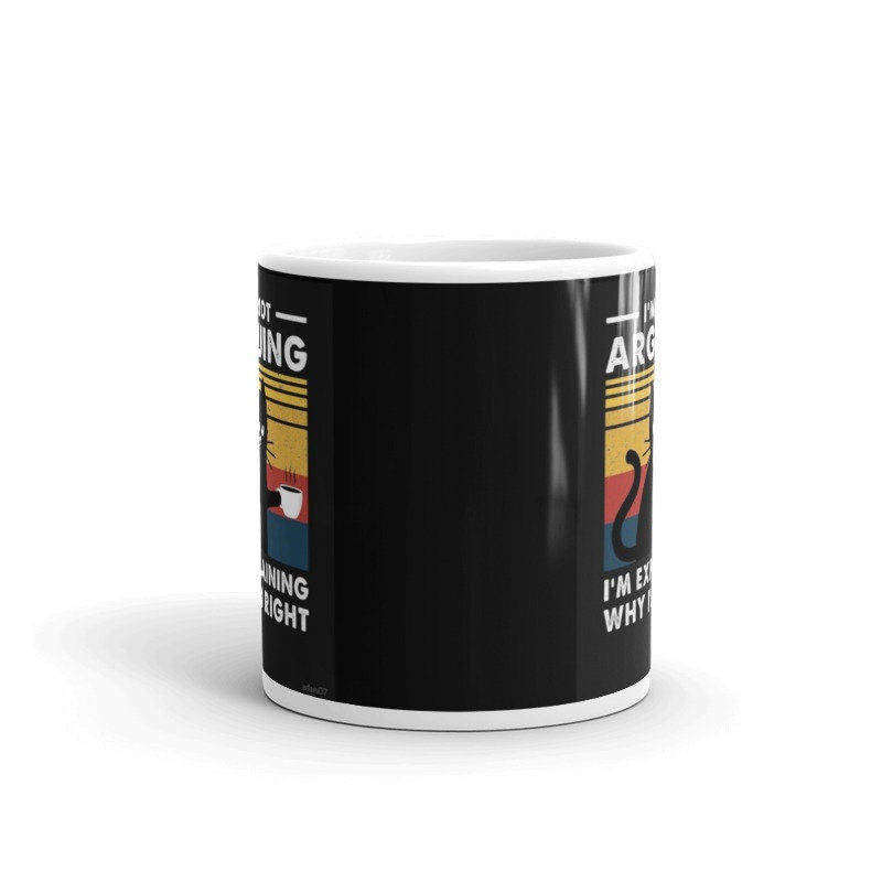 im not arguing iam explaiing why iam right ,retro black cat ,smoking black cat,Black Cat coffee, cat lover Gifts ,gift for cat owner