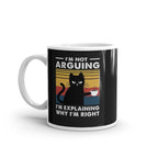 im not arguing iam explaiing why iam right ,retro black cat ,smoking black cat,Black Cat coffee, cat lover Gifts ,gift for cat owner