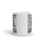 sorry i cant i have plans with my ,cat ceramic  mug ,black cat coffee  gift ,handmade  cat mug ,idea for cat owners -lovers