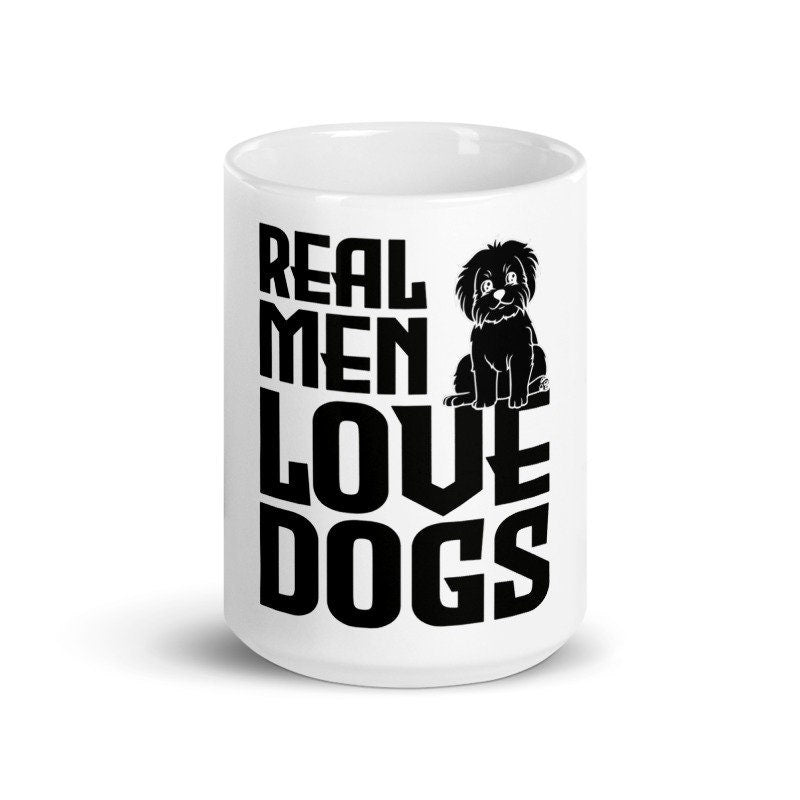 really men love dogs  , ceramic  dog mug, gift idea for dog lovers, handmade dog mug ,i like dogs more than people