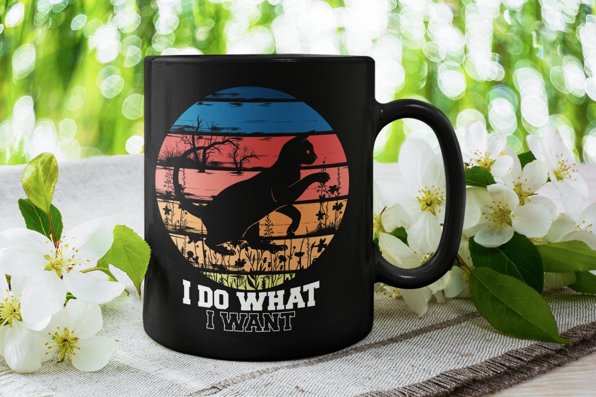 i do what i want cat funny, black cat mug ,handmade ceramic mug, cat mug for pet owners - cat lovers