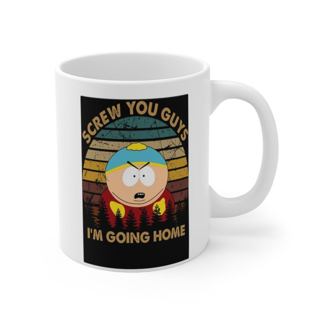 eric cartman   screw you guys im going home , southpark mug