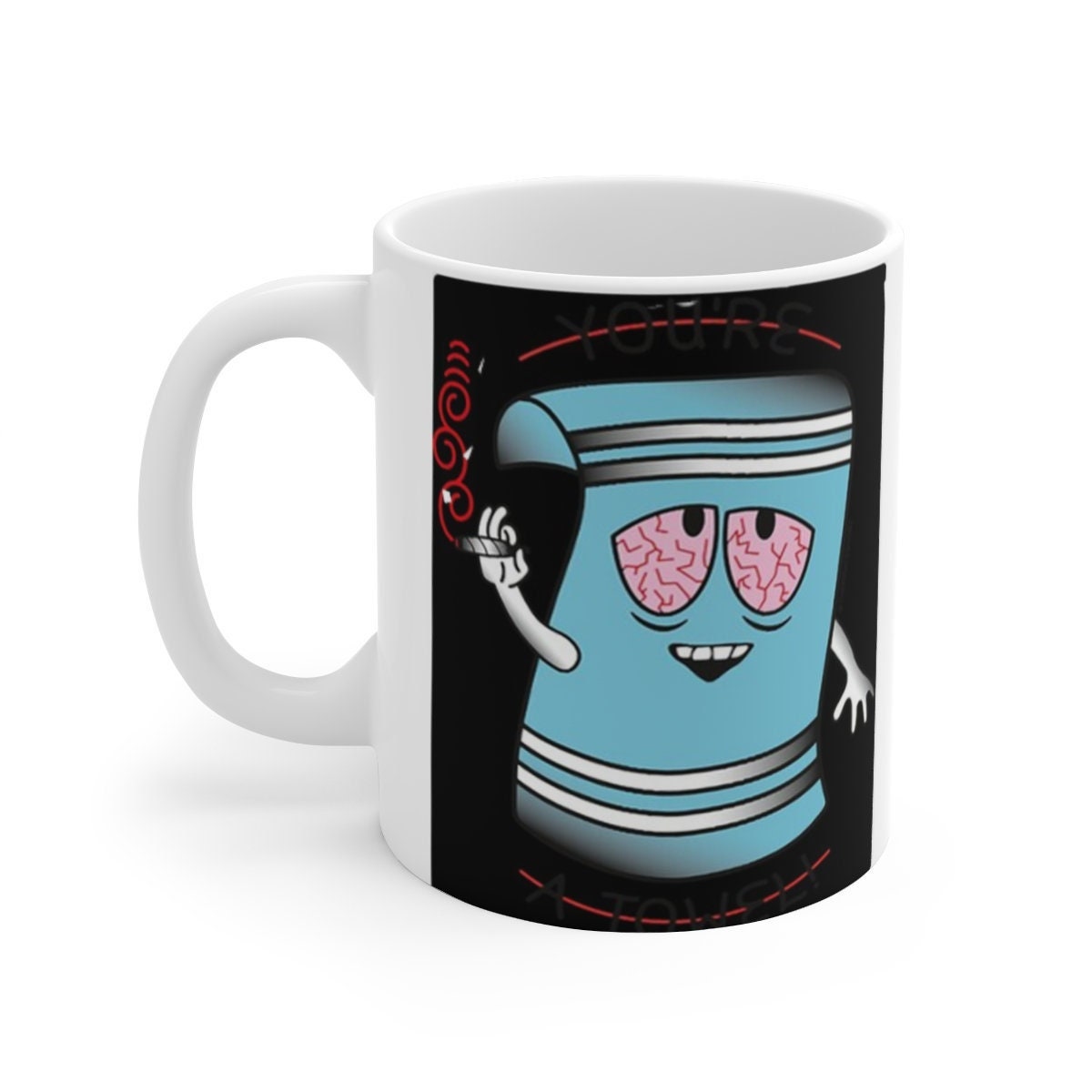 southpark towel mug  -southpark mug  gifts,handmade southpark mug,southpark gifts ,90s mug
