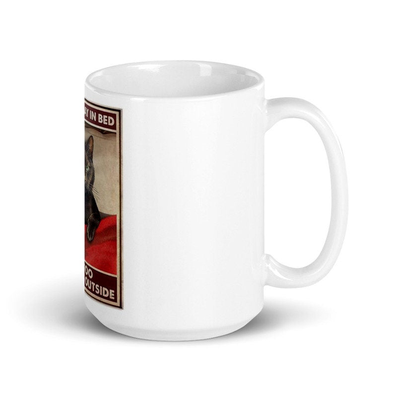 i like to stay in bed its too peopley outside ,retro black cat ,smoking black cat,Black Cat coffee, cat lover Gifts ,gift for cat owner