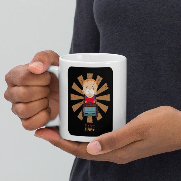 southpark timmy in retro  style ,handmade southpark mug,southpark gifts,timmy  mug,90s cartoon mug,southpark cup gifts