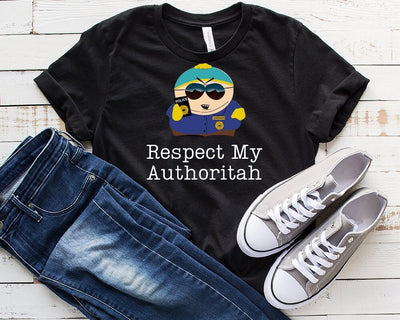 eric cartman respect my authoritah, southpark t shirt