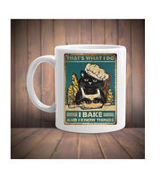 thats what i do i bake and i know things ,retro black cat funny cat painting ,Black Cat coffee, cat lover Gifts ,gift for cat owner