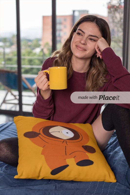 south Park throw  Pillow,kenny mc cornmack  ,Custom South Park Portrait throw  Pillow, kenny mc cornmack Pillow,South Park Gift