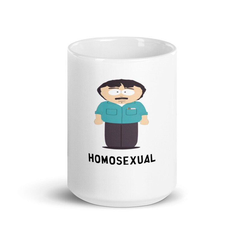 southpark randy marsh homosexual ,handmade southpark mug,southpark gifts,marsh  mug,funny coffee mug,ceramic mug gifts
