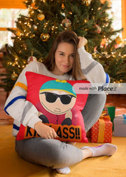south Park throw  Pillow,Eric Cartman kick ass ,Custom South Park Portrait throw  Pillow,Eric Cartman Pillow,South Park Gift