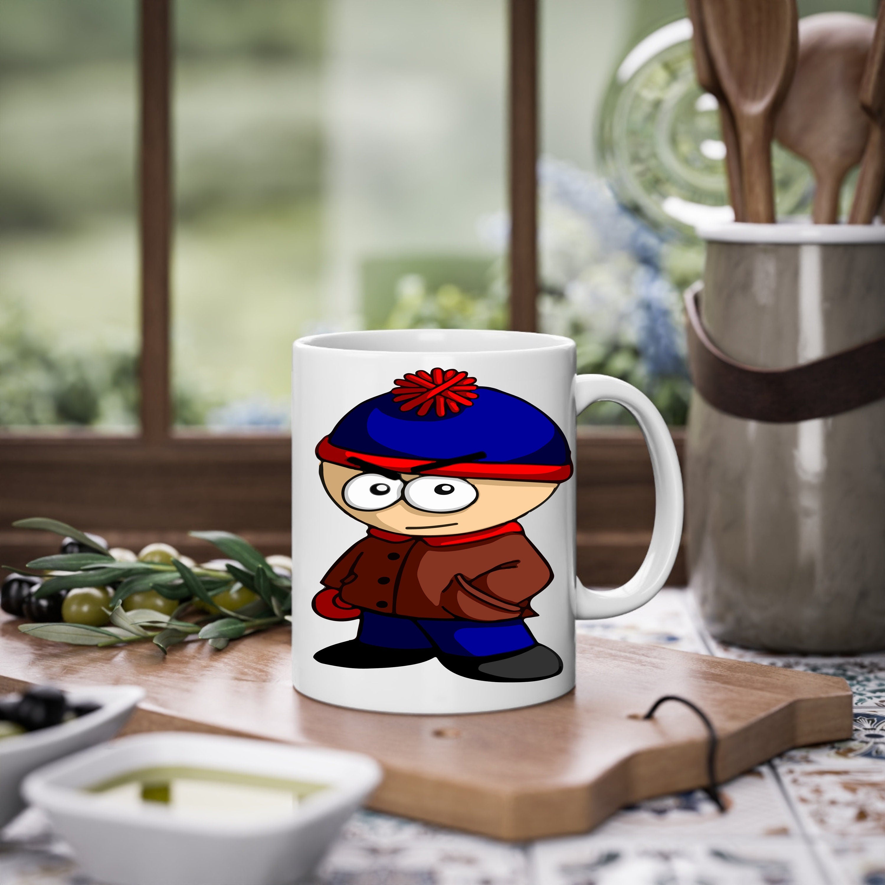 stan marsh southpark ,handmade southpark mug,southpark gifts,stan mug 90s cartoon mug,coffee mug gifts