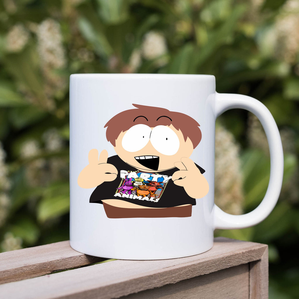 southpark eric cartman party animal  ,handmade southpark mug,southpark gifts,cartman mug,90s cartoon mug,coffee mug gifts