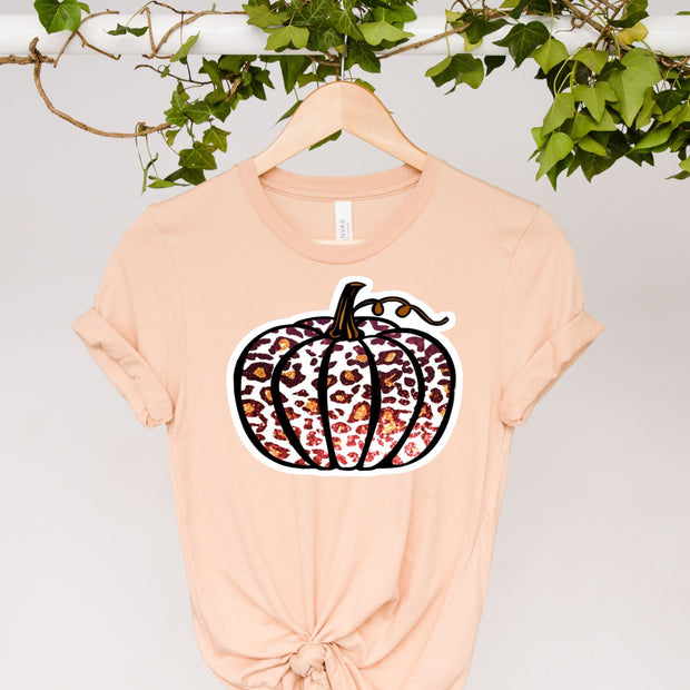 halloween pumpkin  shirt, pumpkin tshirt, unisex t  shirt, leopard/cheetah pumpkin shirt haloween costumehalloween gift een ,