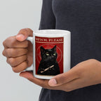 which please black cat coffee  mug  ,retro black cat ,ceramic black cat mug ,Black Cat coffee, cat lover Gifts
