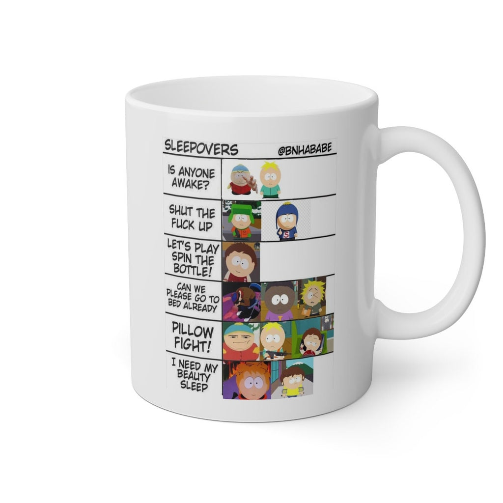 southpark sleepover  meme   ,handmade southpark mug,southpark gifts,cartman mug,90s cartoon mug,southpark cup gift