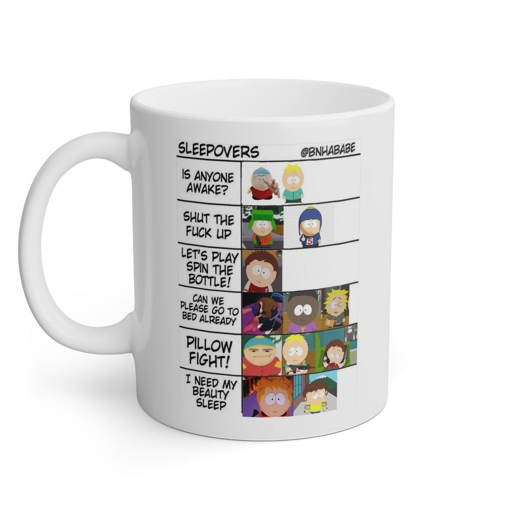 southpark sleepover  meme   ,handmade southpark mug,southpark gifts,cartman mug,90s cartoon mug,southpark cup gift
