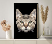 tabby cat vector image   cat poster .tabby cat-poster ,tabby Cat Wall Art - tabby Cat Print -tabby Cat Artwork - Home Decor