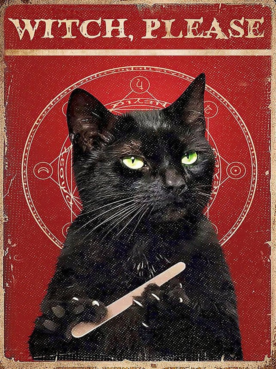 eww people  cat poster  , Black Cat Wall Art - Black Cat Print -Black Cat Artwork - Home Decor