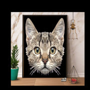 tabby cat vector image   cat poster .tabby cat-poster ,tabby Cat Wall Art - tabby Cat Print -tabby Cat Artwork - Home Decor