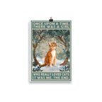 once upon a time there was a girl who liked cats. cat-poster , Black Cat Wall Art - Black Cat Print -Black Cat Artwork - Home Decor