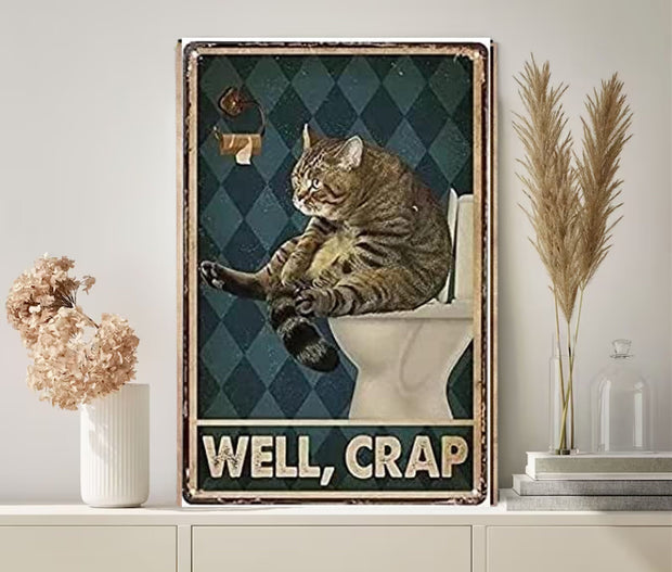 well crap tabby cat poster , Black Cat Wall Art - Black Cat Print - -Black Cat Artwork - Home Decor