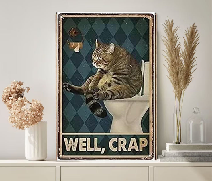 well crap tabby cat poster , Black Cat Wall Art - Black Cat Print - -Black Cat Artwork - Home Decor