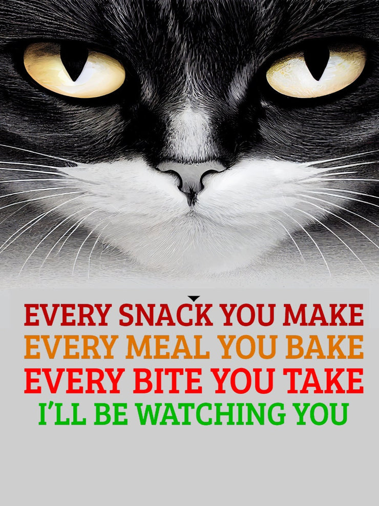 every meal you bake  ,black cat  poster , Black Cat Wall Art - Black Cat Print -Black Cat Artwork - Home Decor,gift for cat lovers