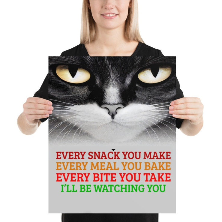 every meal you bake  ,black cat  poster , Black Cat Wall Art - Black Cat Print -Black Cat Artwork - Home Decor,gift for cat lovers