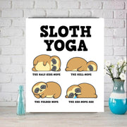 sloth Yoga , Yoga gift, yoga wall art , yoga art lovers  , Namaskar, Yoga Print, Gift for yoga teachers,
