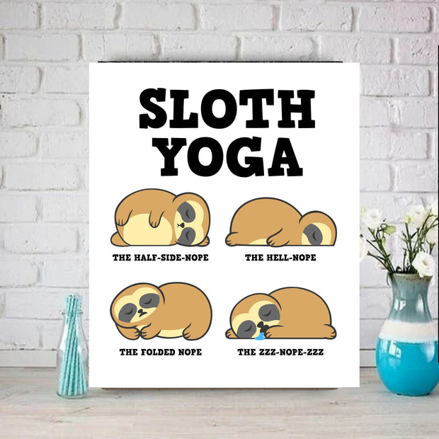 sloth Yoga , Yoga gift, yoga wall art , yoga art lovers  , Namaskar, Yoga Print, Gift for yoga teachers,