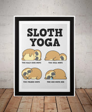 sloth Yoga , Yoga gift, yoga wall art , yoga art lovers  , Namaskar, Yoga Print, Gift for yoga teachers,