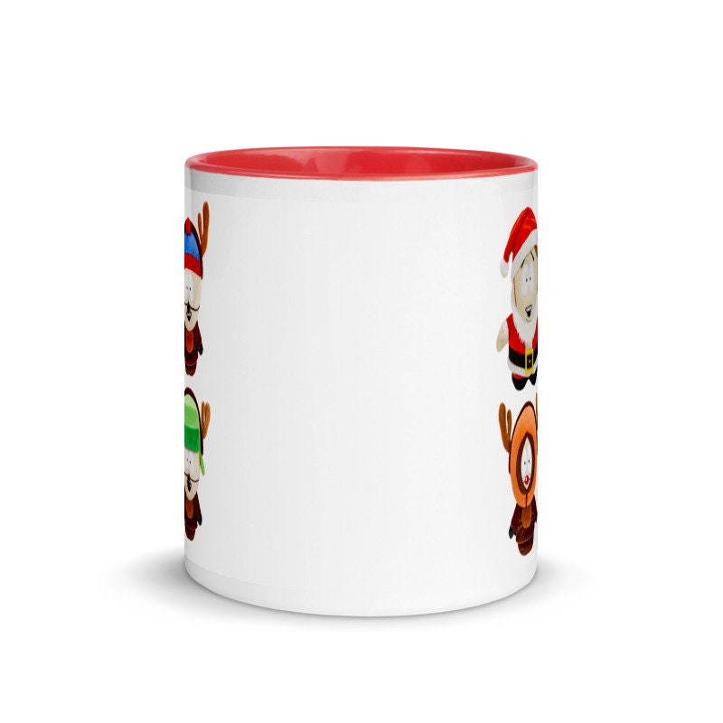 southpark characters christmas mug  , handmade ceramic southpark mug,90s animated cartoon,southpark gifts