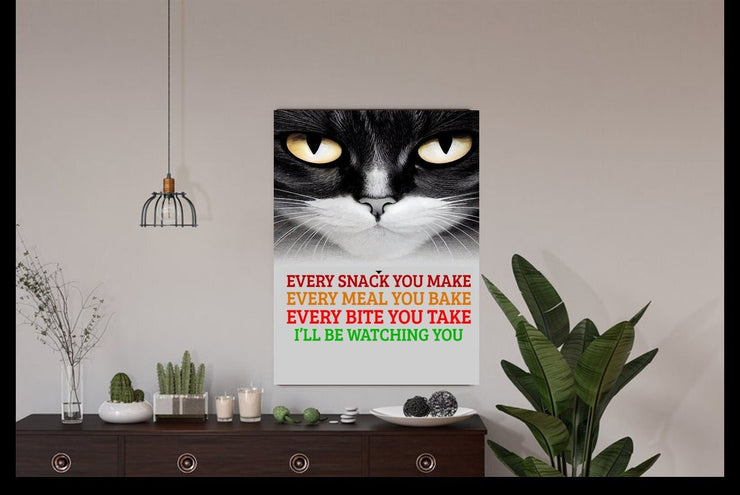 every meal you bake  ,black cat  poster , Black Cat Wall Art - Black Cat Print -Black Cat Artwork - Home Decor,gift for cat lovers