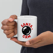santa cam, 11oz  ceramic Christmas  mug , Christmas hot chocolate  mug gift , winter mug, holiday mug, gifts for her