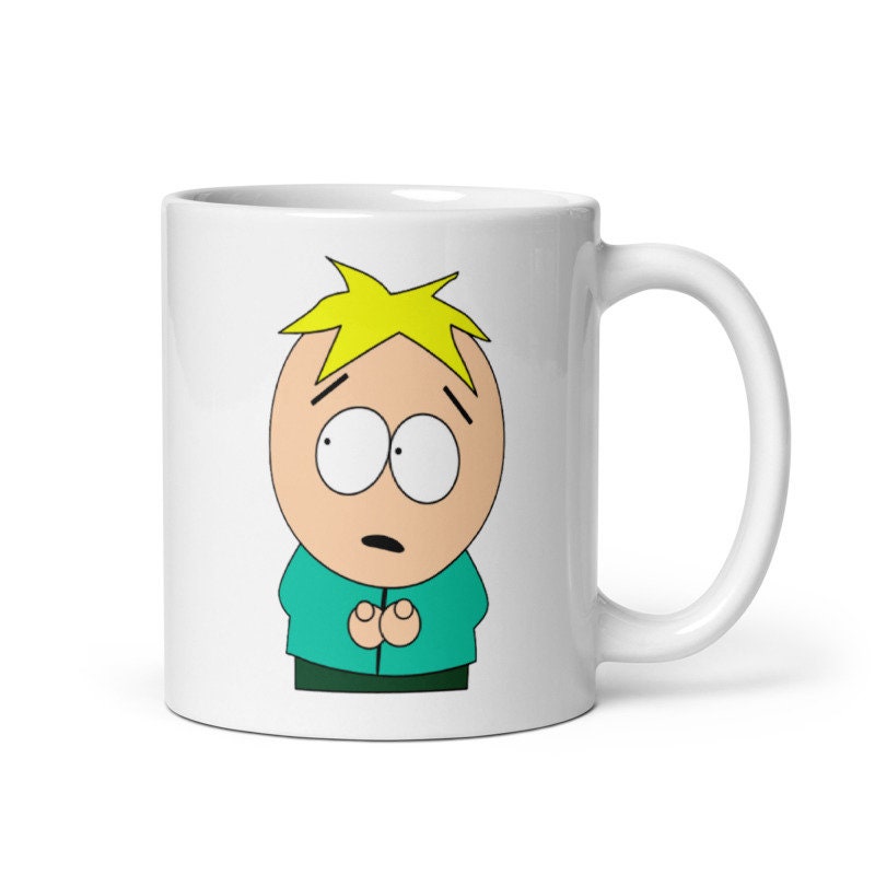 southpark butters ceramic coffee mug  ,handmade southpark mug,southpark gifts, ,90s cartoon mug,southpark cup gift