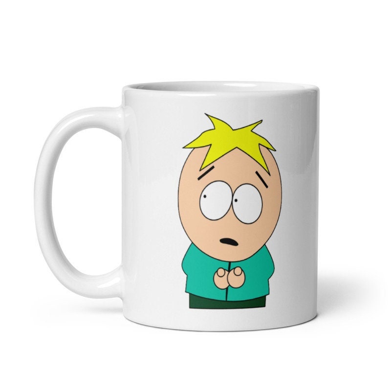 southpark butters ceramic coffee mug  ,handmade southpark mug,southpark gifts, ,90s cartoon mug,southpark cup gift